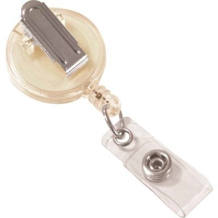 C-LINE PRODUCTS C-Line Products Clip-On Retractable ID Badge Reel, Clear, 12/PK 88207